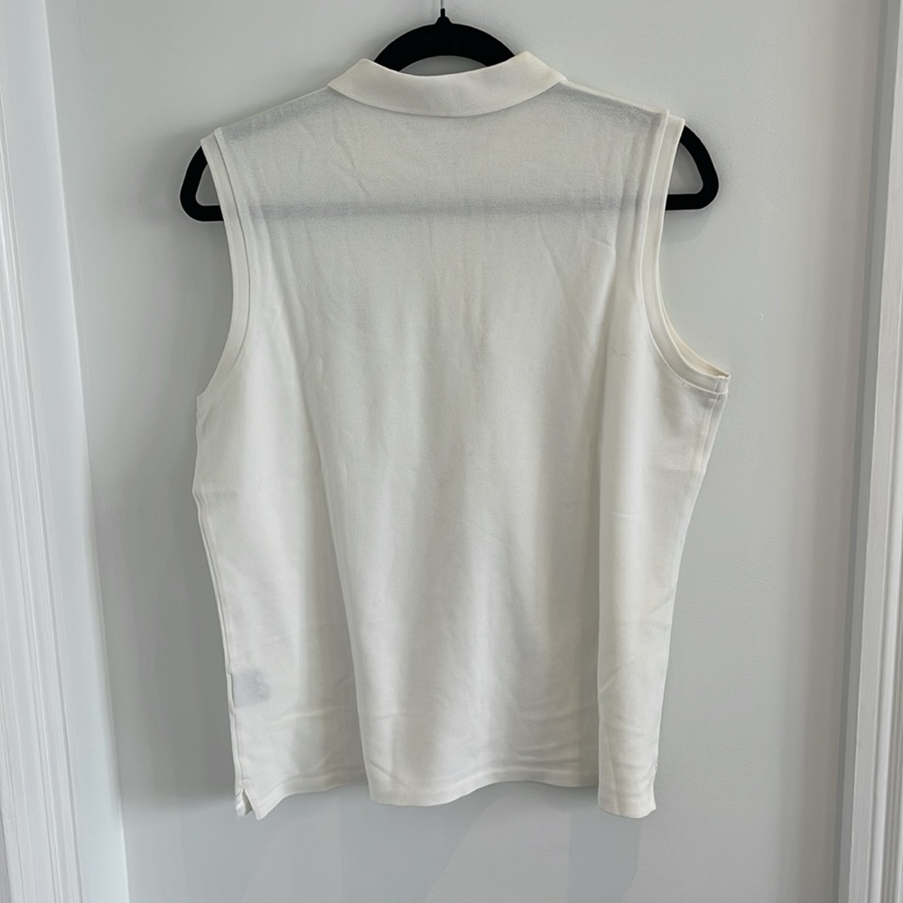 Ralph Lauren Golf Winged Foot Sleeveless White Polo Size L Classic Fit US Open - Picture 4 of 4